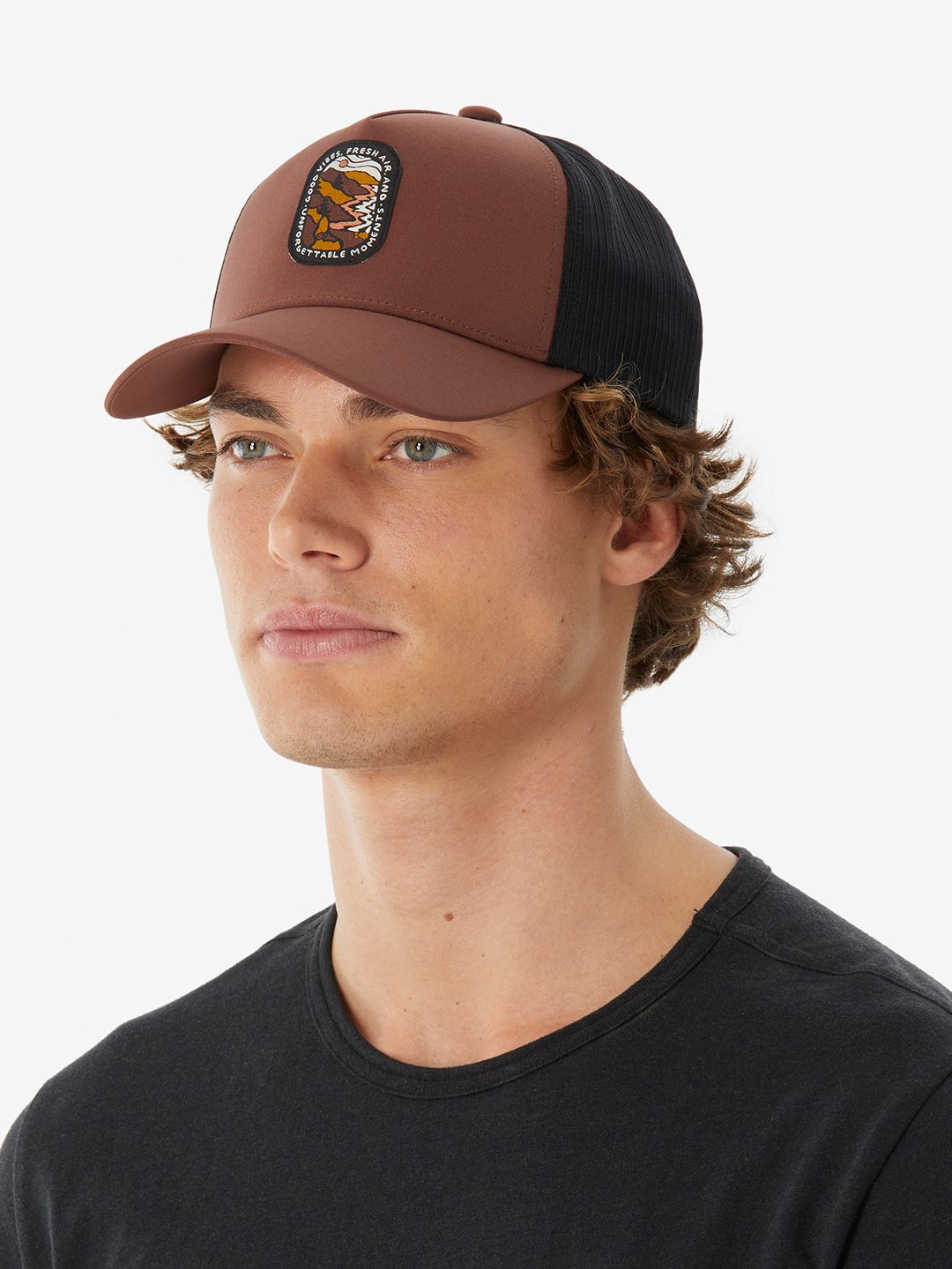 Decathlon Forclaz - Men Brown Trucker 500 Airing Hiking Caps