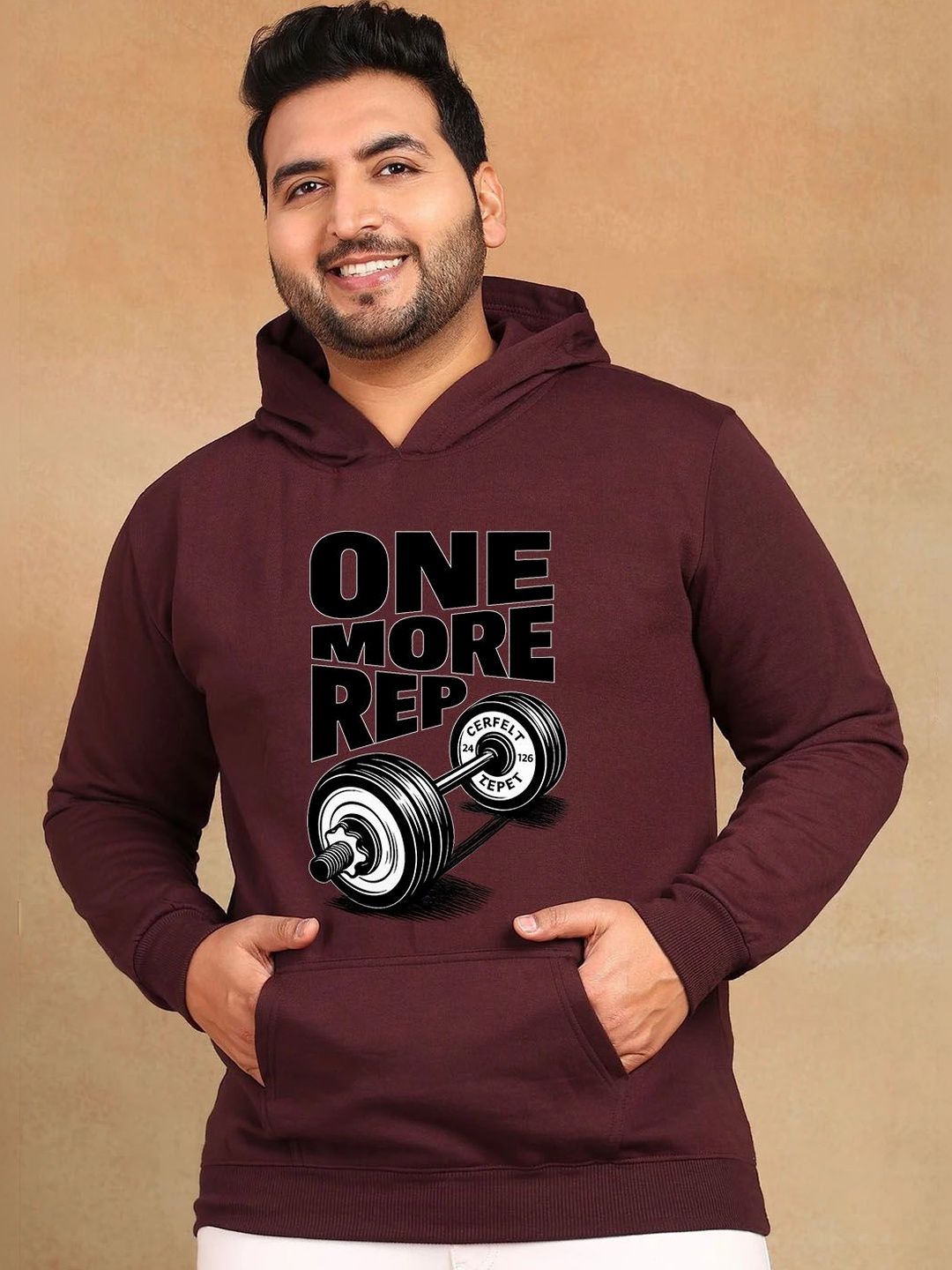 LONDON STREETS Men Printed Hooded Sweatshirt