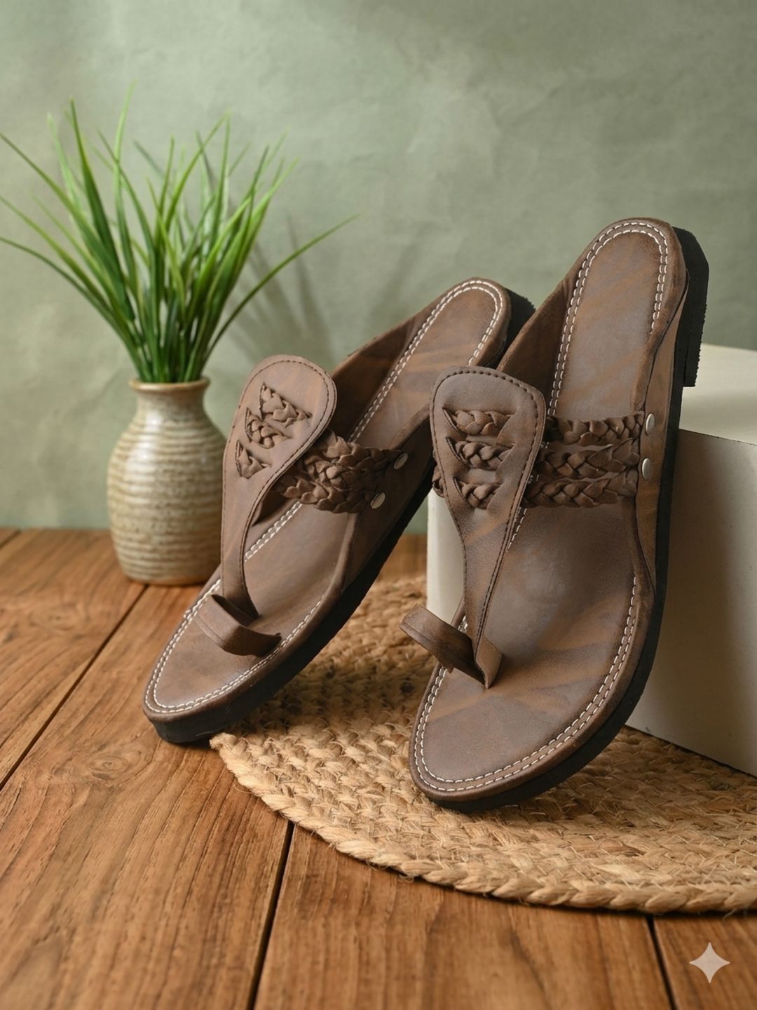 Anouk Men Textured One Toe Flats