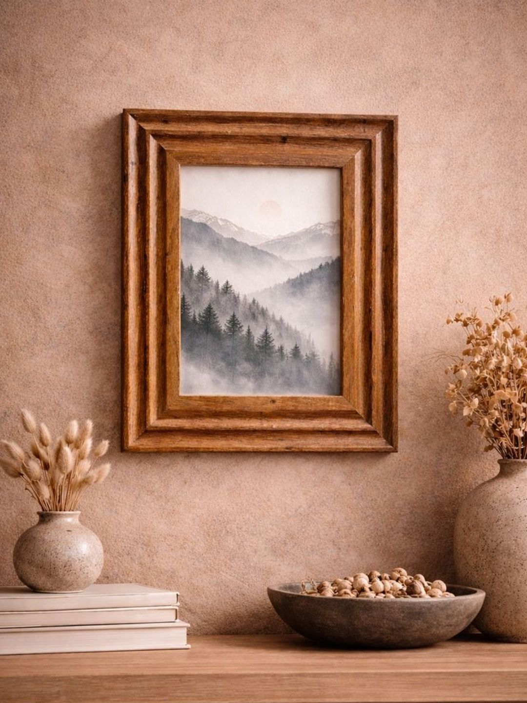 Muddora Muddora Camel Brown 1 Pieces Wood Wall Photo Frames