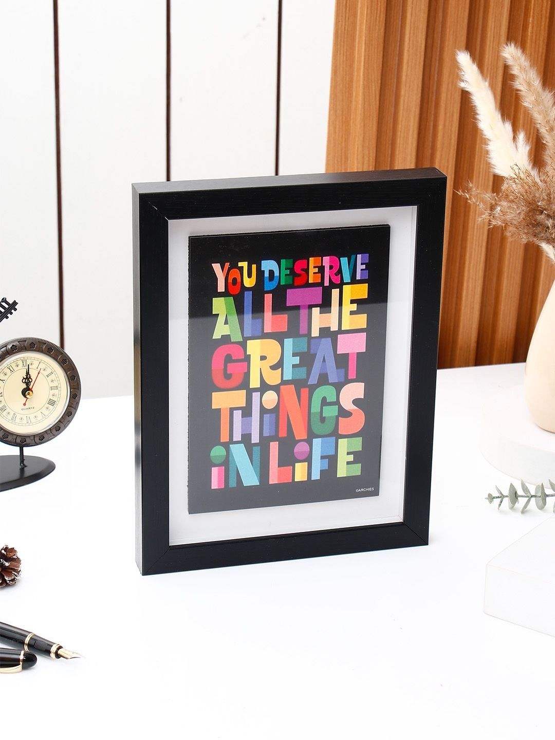 Archies Archies Multicoloured 1 Pieces Wood Table Photo Frames