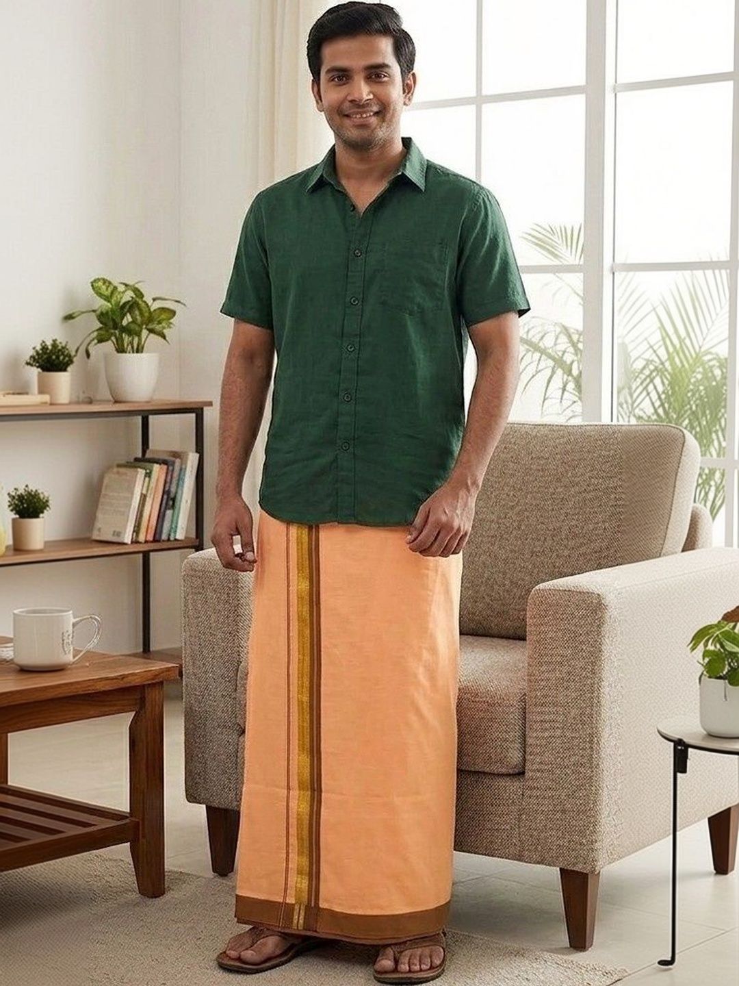 Sharan Elegance Men Cotton Blend Dhoti Dhotis