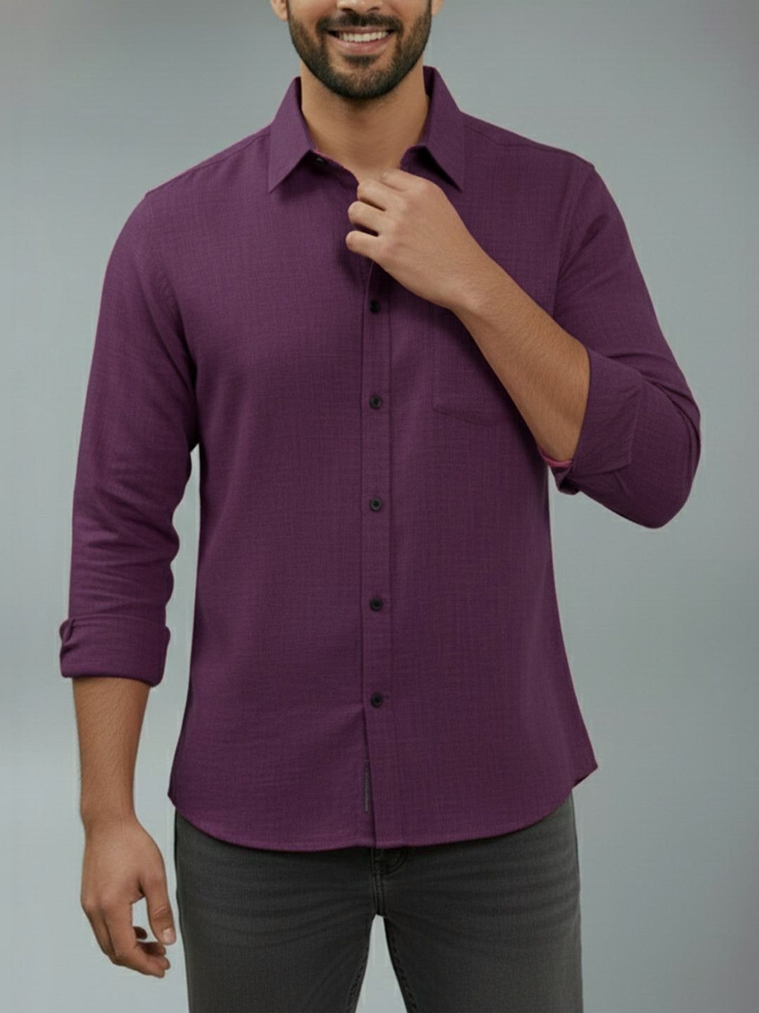 DaReal Men Smart Slim Fit Casual Shirt