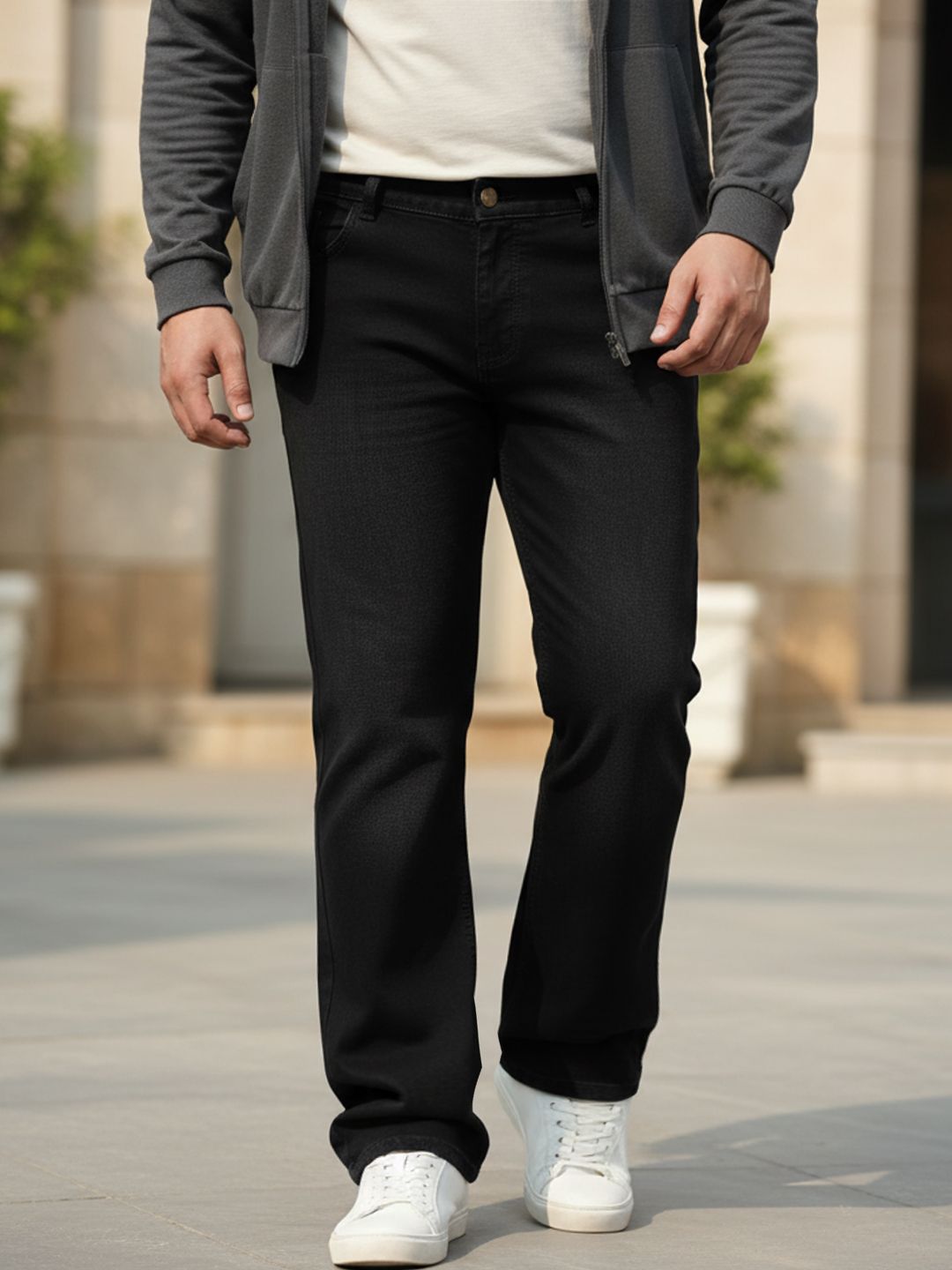Urbano Plus Men Mid-Rise Bootcut Stretchable Jeans