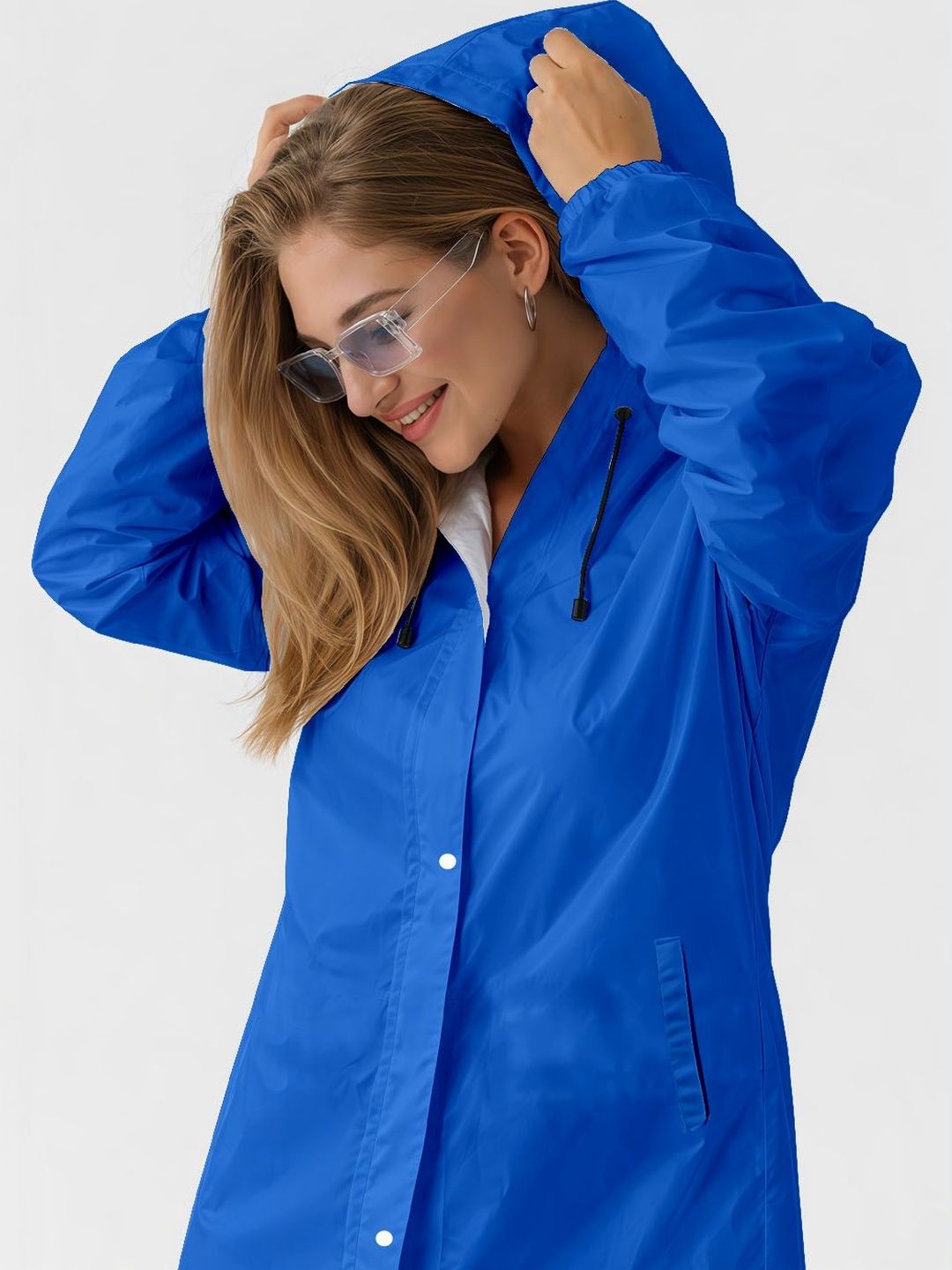 CAMISON Hooded Waterproof Reversible Raincoat
