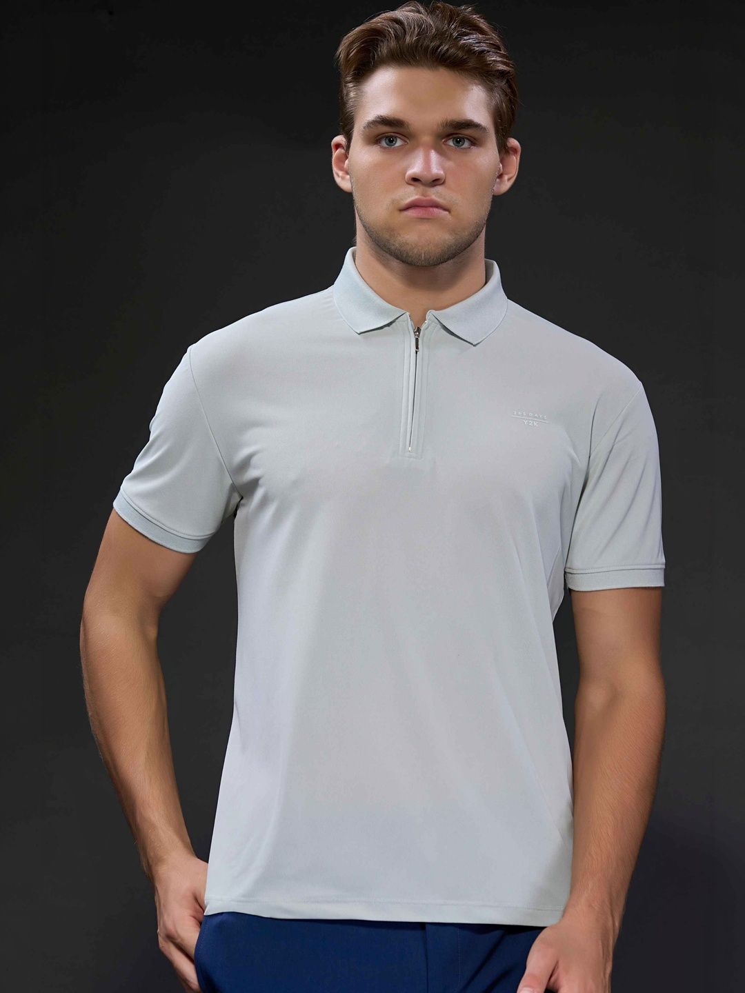 MAXZONE Men Polo Collar T-shirt