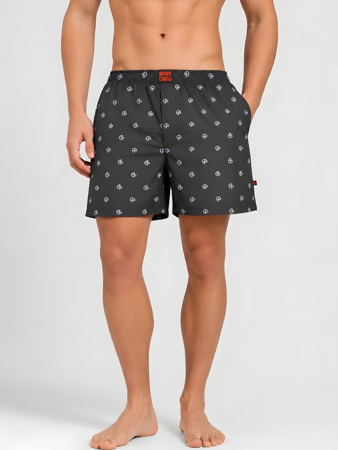 Boxy Crew Printed Pure Cotton Lightweight Boxers