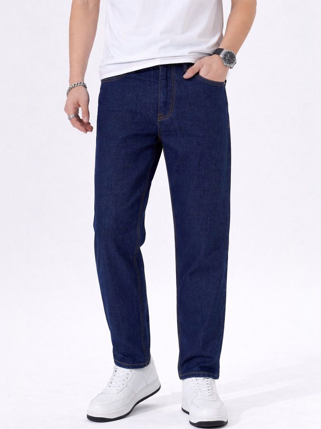 STEPLE DENIMS Men Smart Relaxed Fit Cotton Jeans