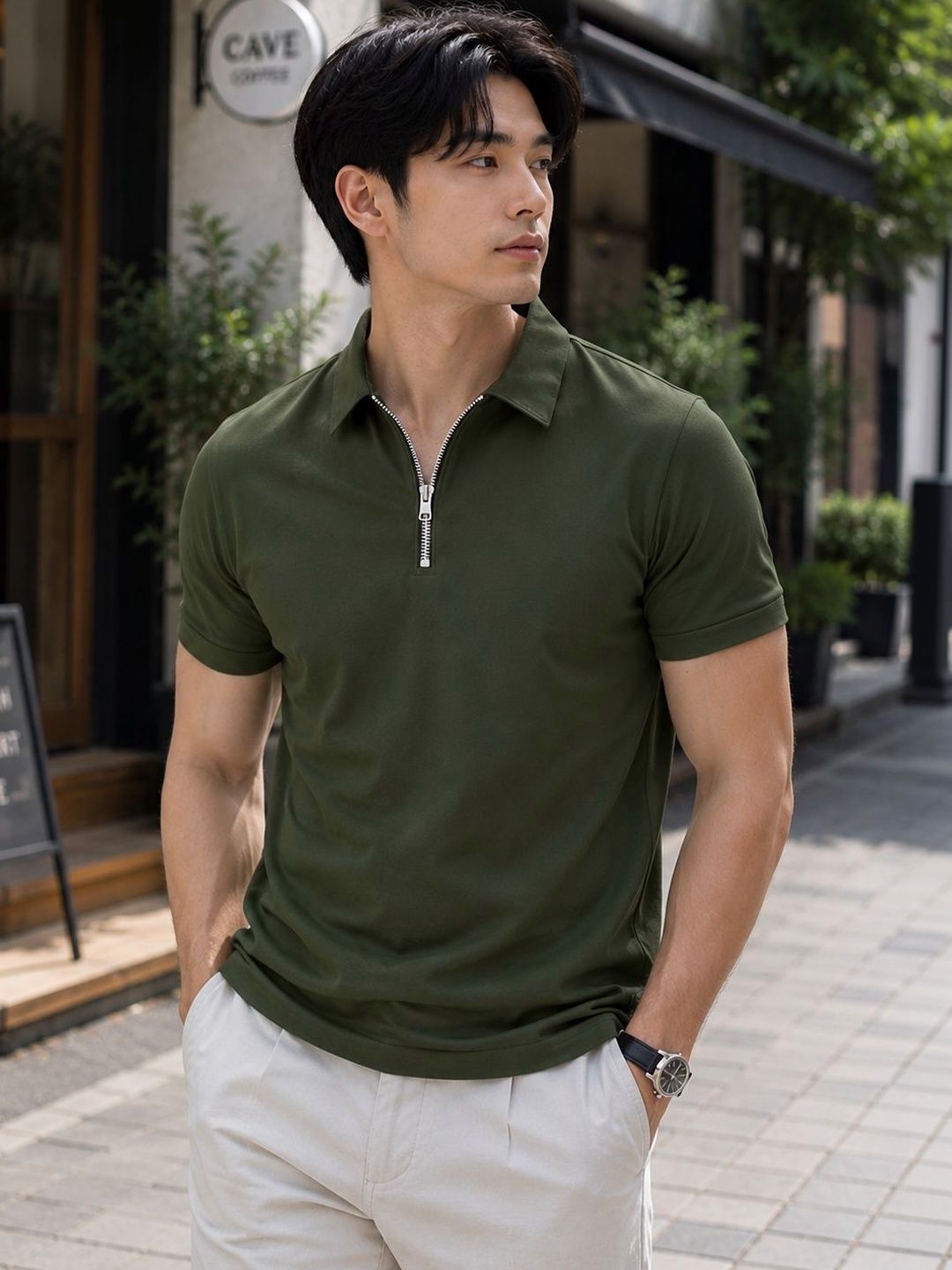 Moda Rapido Men Polo Collar T-shirt