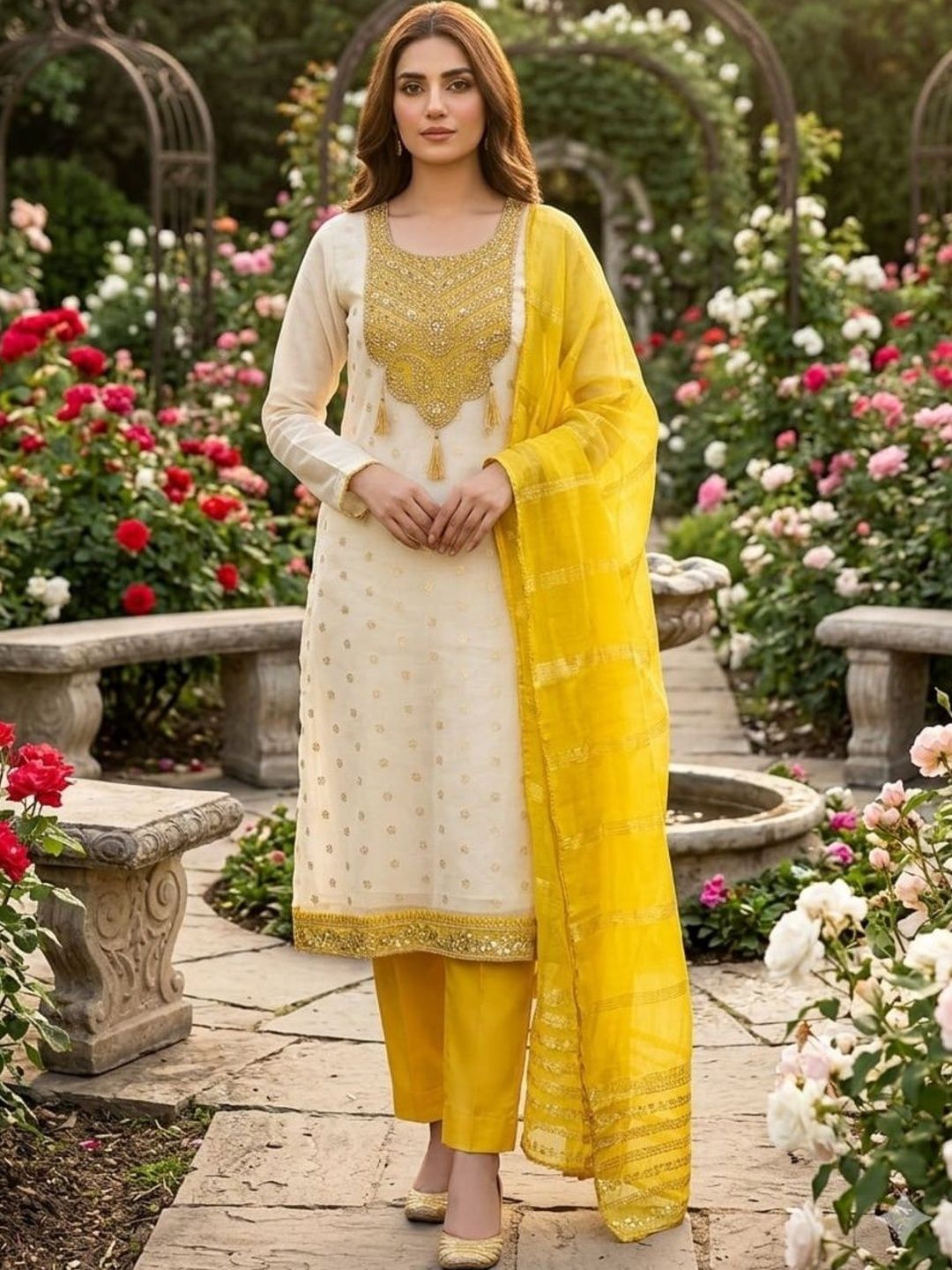 F 13 STUDIO Unstitched Dress Material