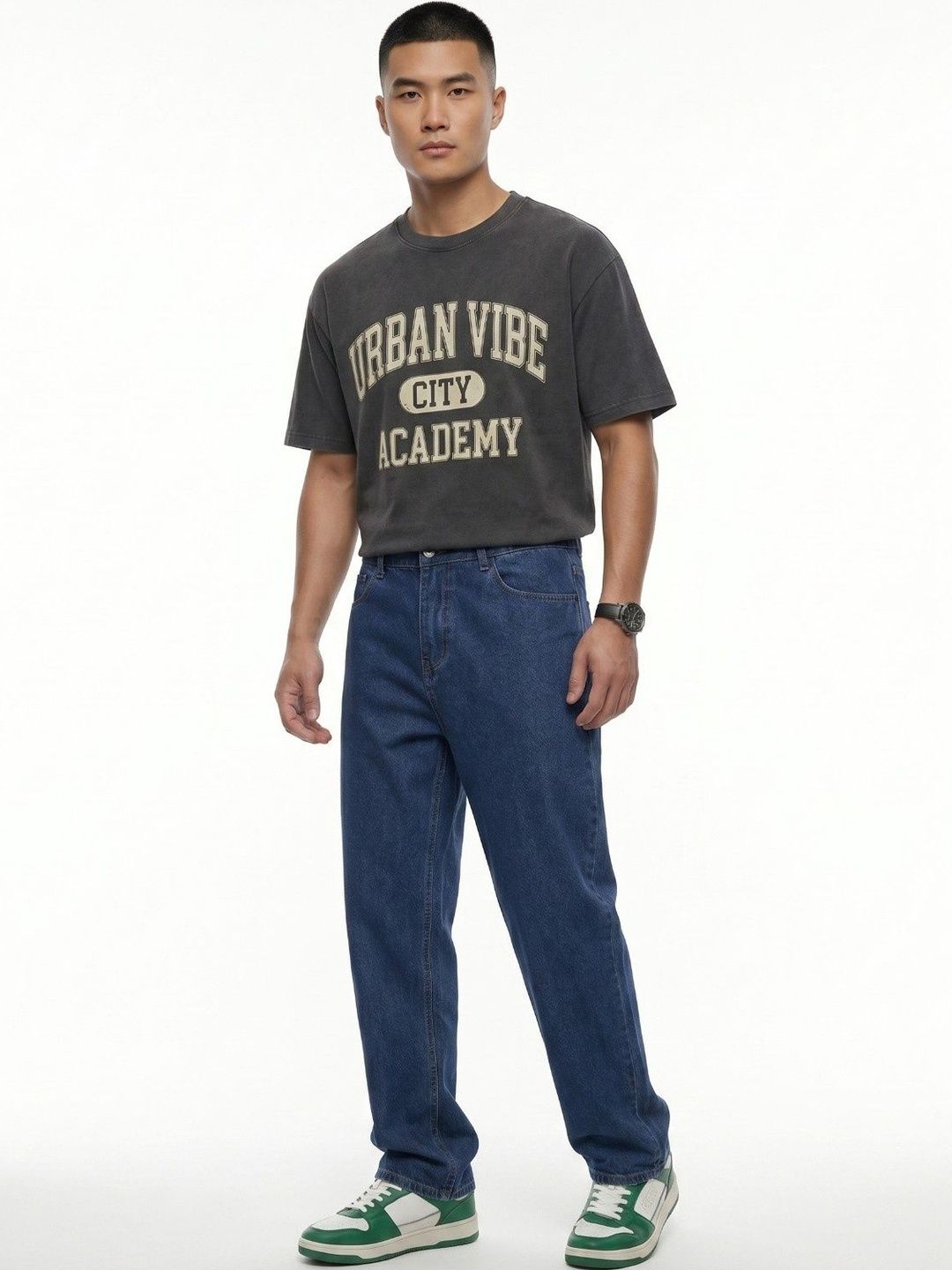 HERE&NOW Men Relaxed Fit Mid-Rise Stretchable Jeans