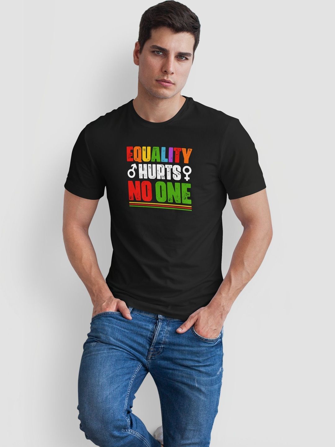 Seekbuylove Men Typography Printed Bio Finish T-shirt