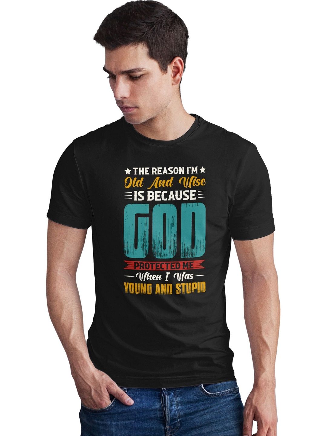 Seekbuylove Men Typography Printed Bio Finish T-shirt