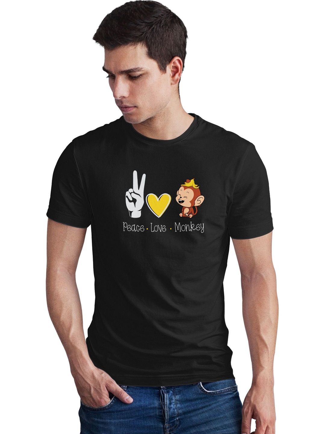 Seekbuylove Men Printed Bio Finish T-shirt