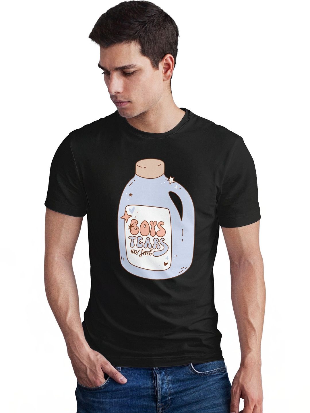 Seekbuylove Men Printed Bio Finish T-shirt
