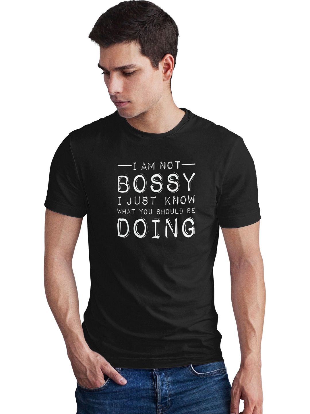 Seekbuylove Men Typography Printed Bio Finish T-shirt
