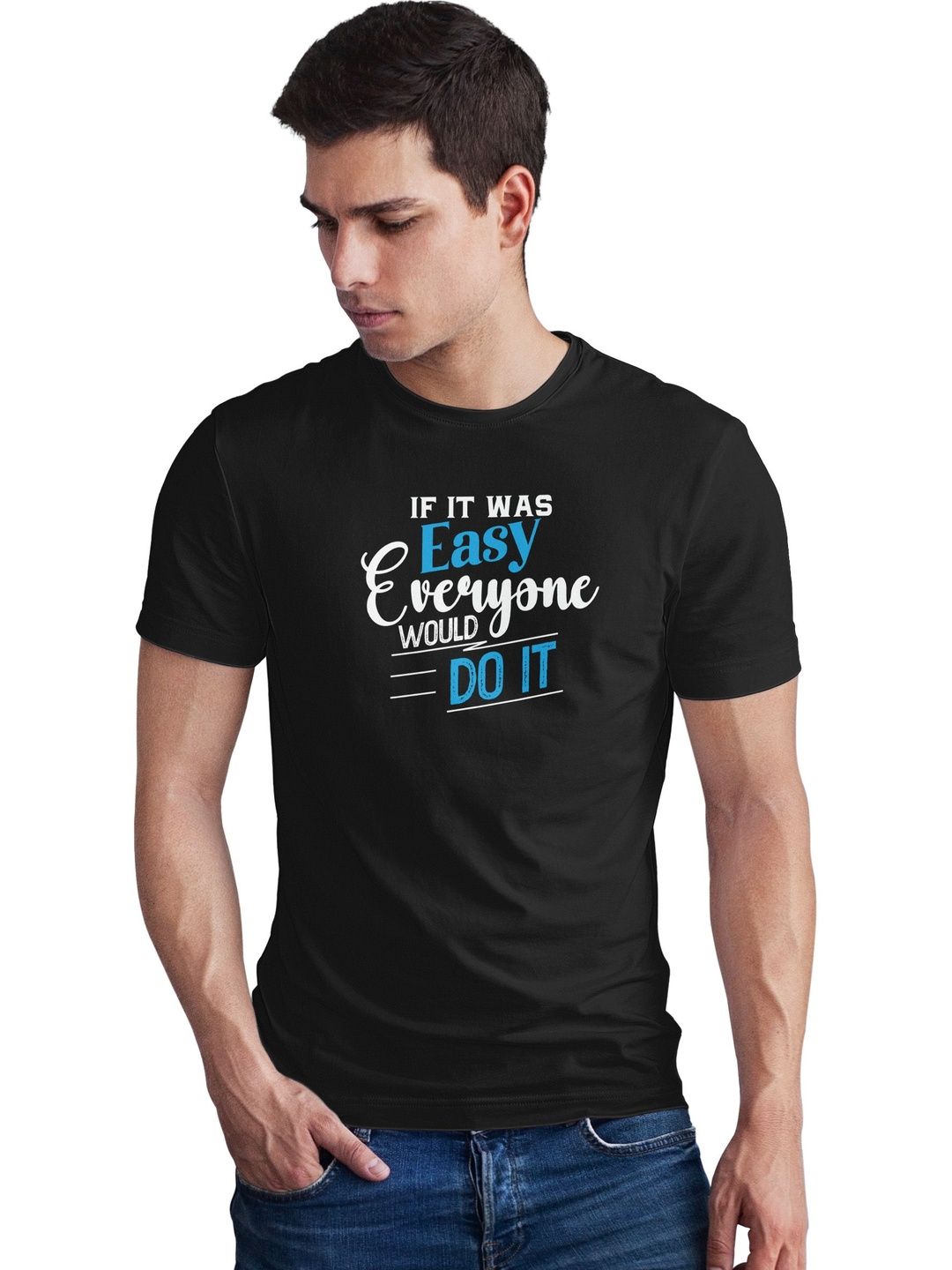 Seekbuylove Men Typography Printed Bio Finish T-shirt
