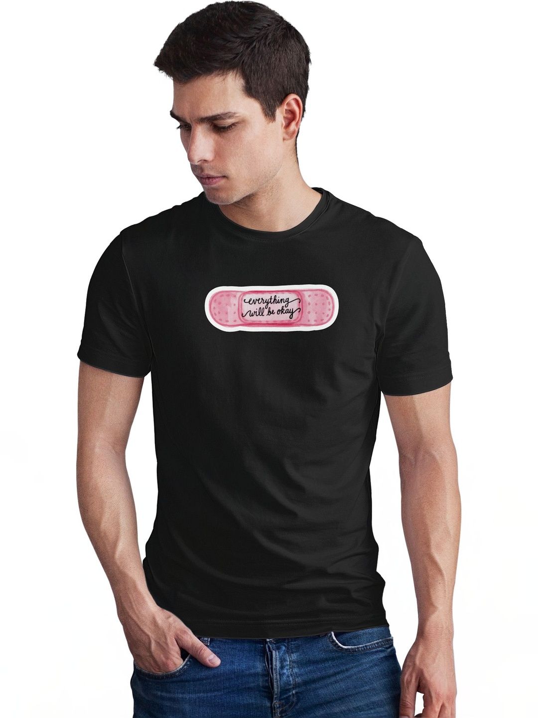 Seekbuylove Men Typography Printed Bio Finish T-shirt