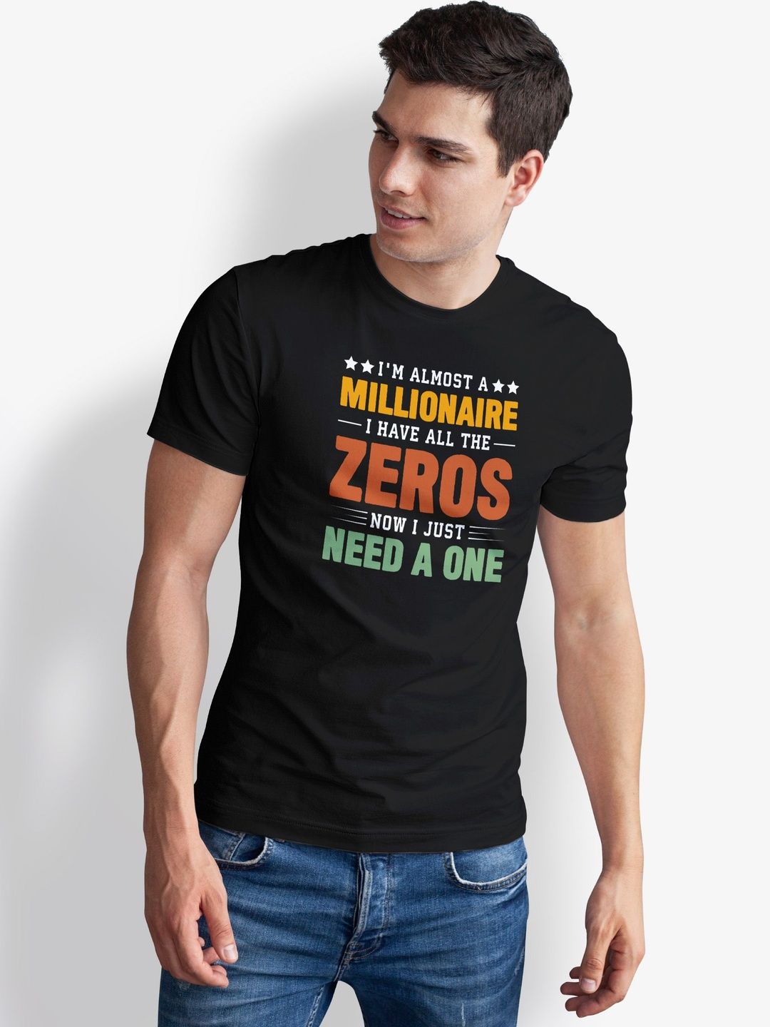 Seekbuylove Men Typography Printed Bio Finish T-shirt