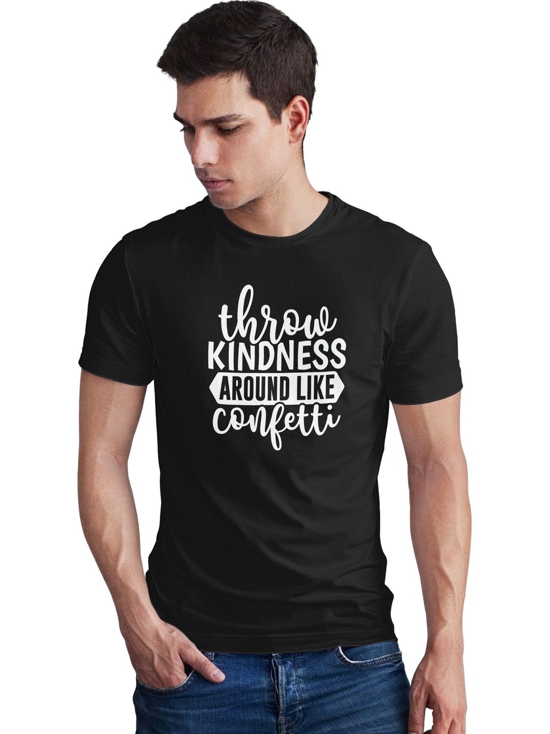 Seekbuylove Men Typography Printed Bio Finish T-shirt