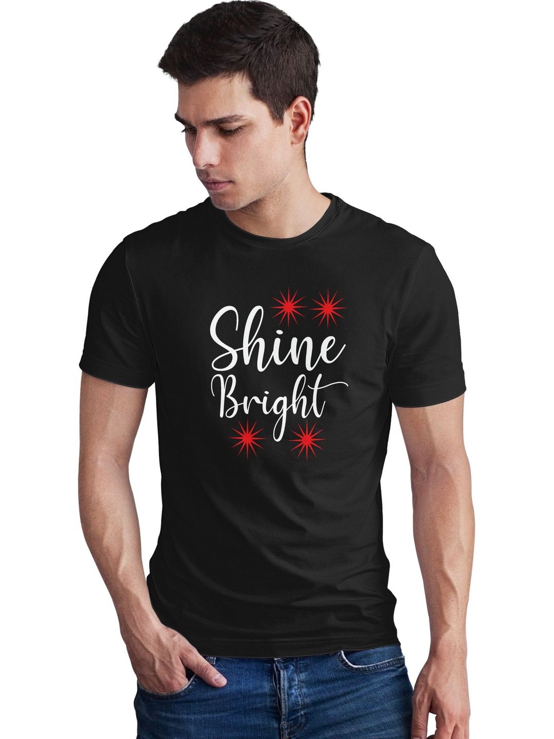 Seekbuylove Men Typography Printed Bio Finish T-shirt