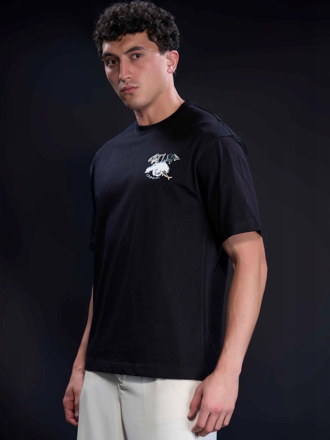 MAXZONE Men Printed Pure Cotton T-shirt
