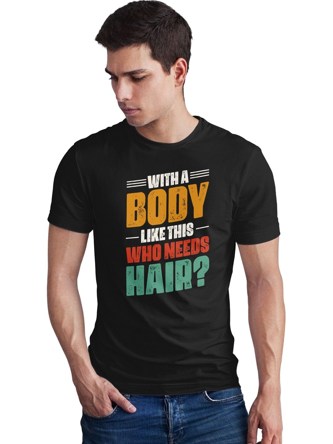 Seekbuylove Men Typography Printed Bio Finish T-shirt