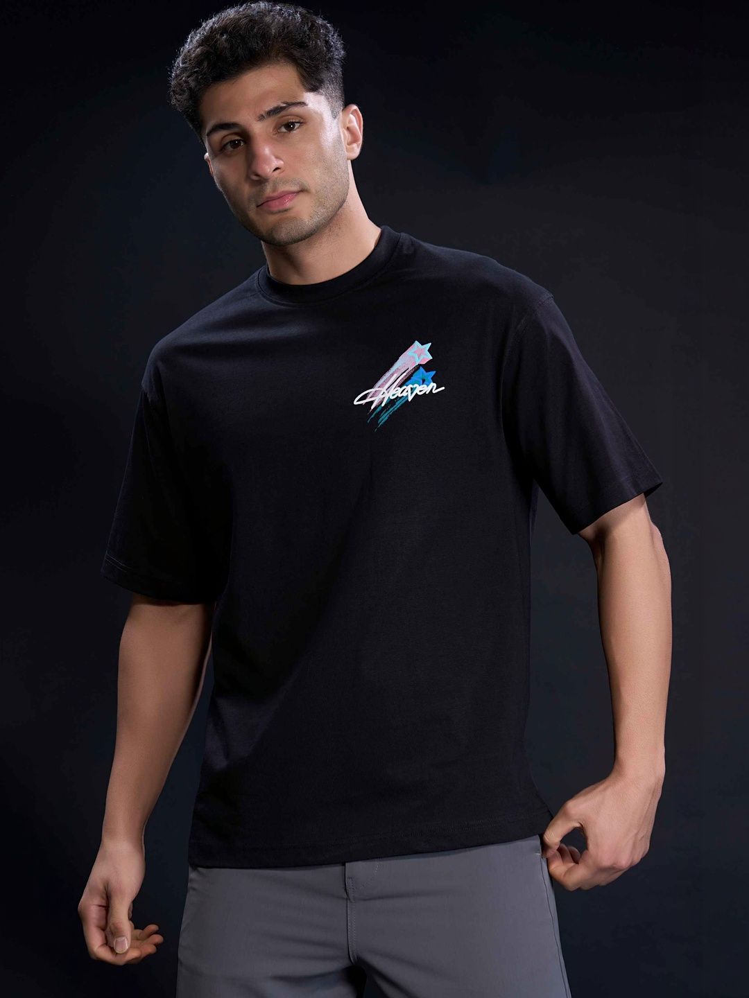 MAXZONE Men Printed Pure Cotton T-shirt