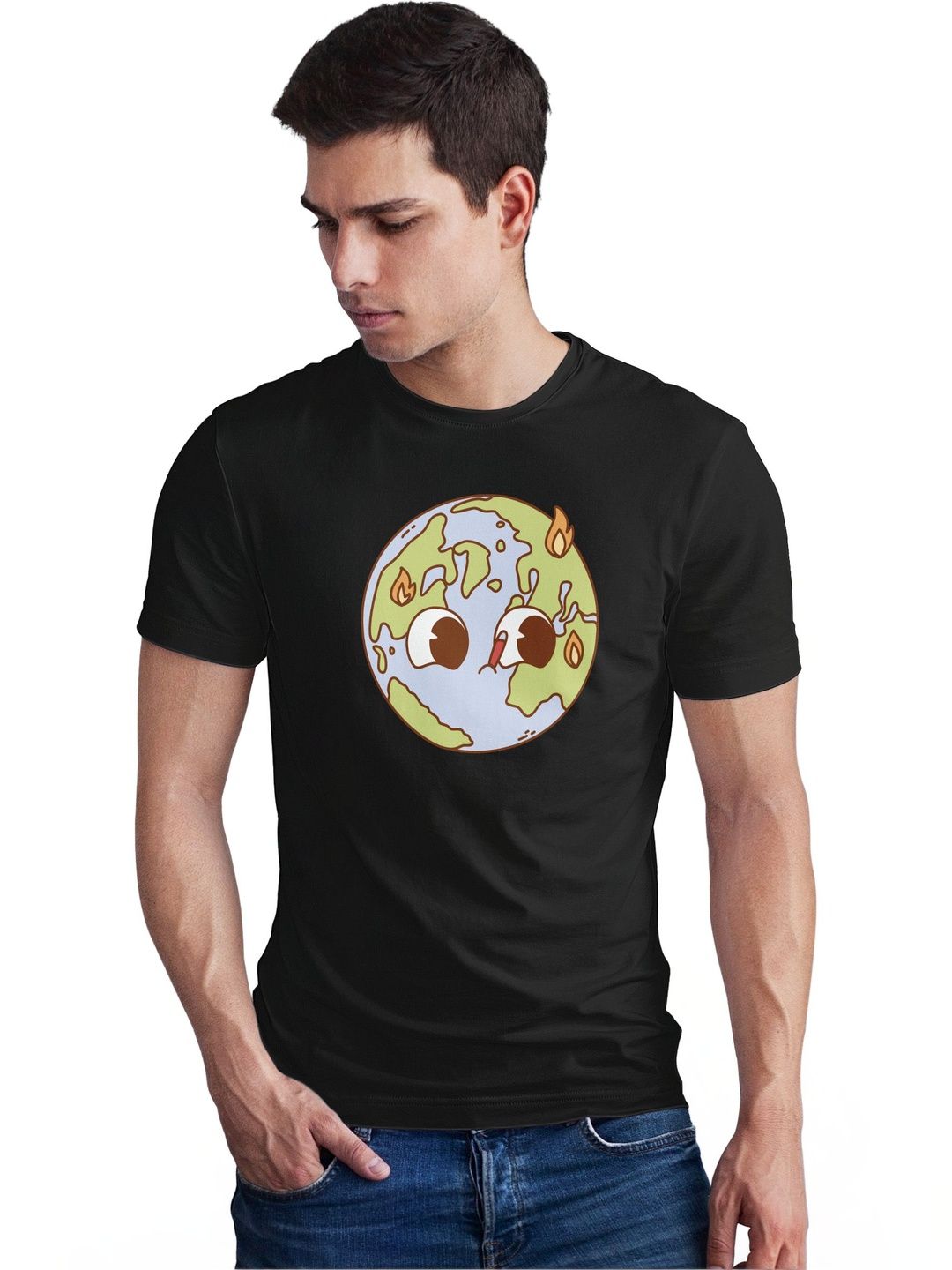 Seekbuylove Men Printed Bio Finish T-shirt