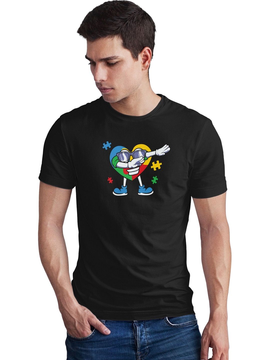 Seekbuylove Men Printed Bio Finish T-shirt