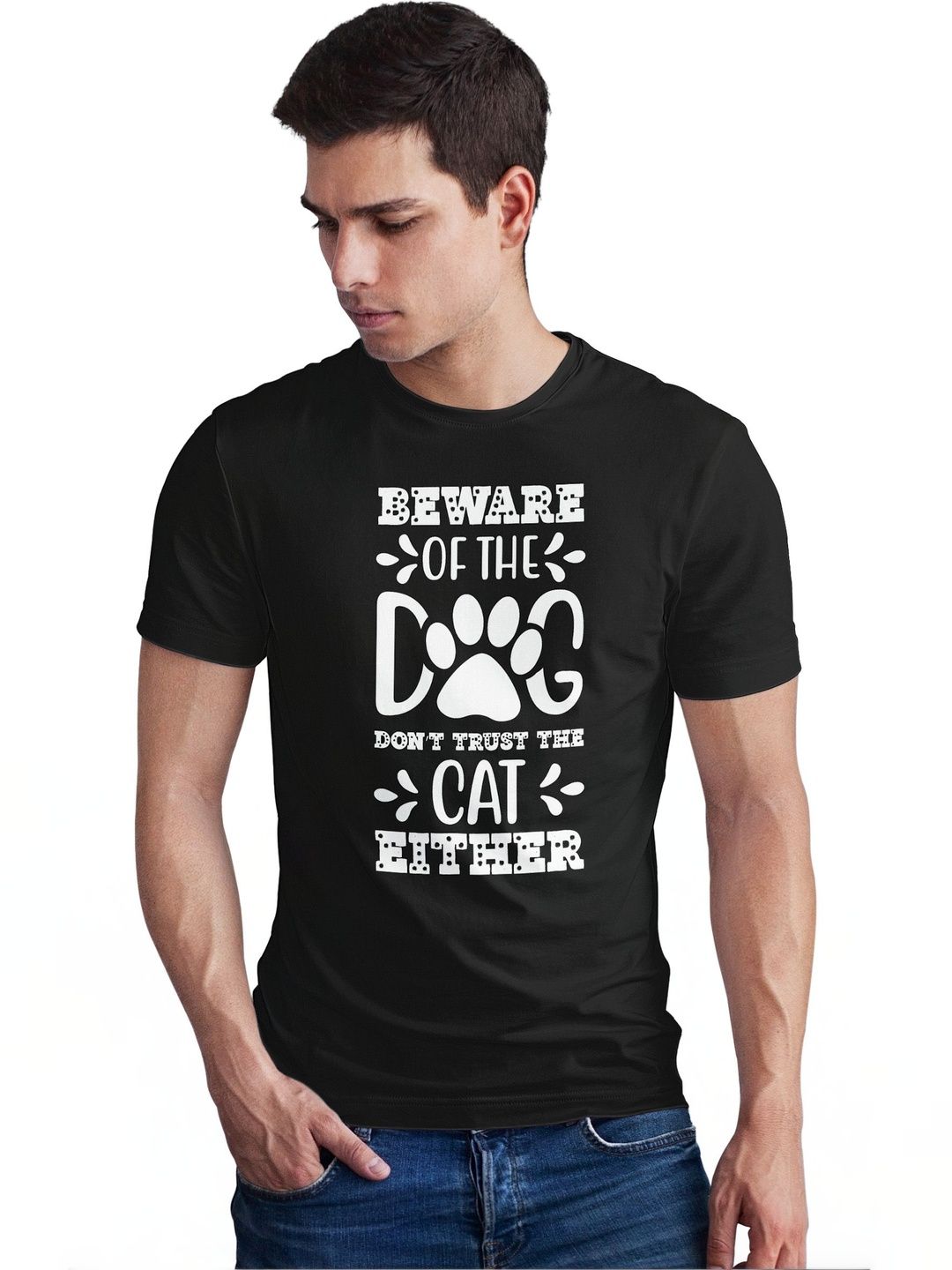 Seekbuylove Men Typography Printed Bio Finish T-shirt