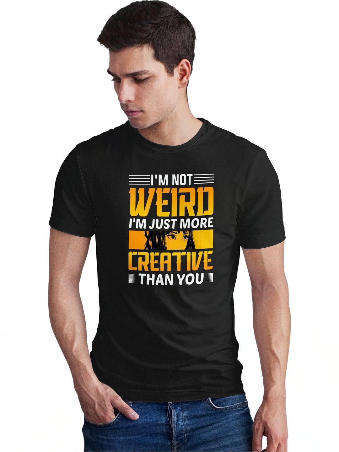 Seekbuylove Men Typography Printed Bio Finish T-shirt