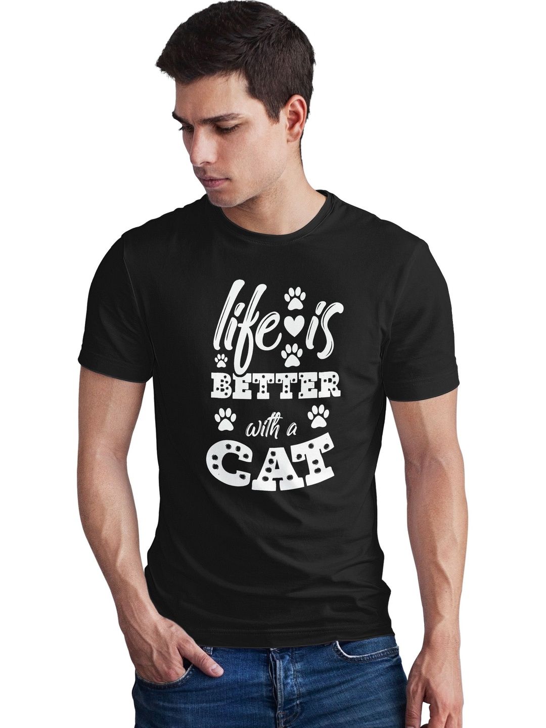 Seekbuylove Men Typography Printed Bio Finish T-shirt
