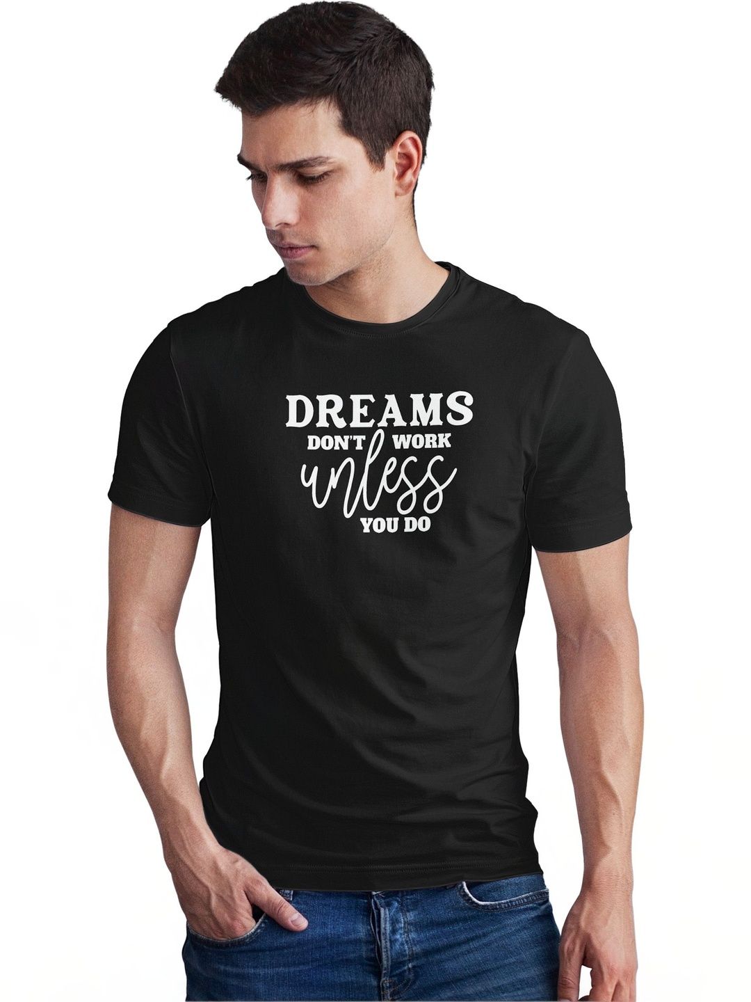 Seekbuylove Men Typography Printed Bio Finish T-shirt