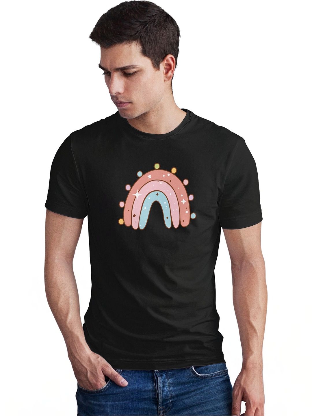 Seekbuylove Men Printed Bio Finish T-shirt