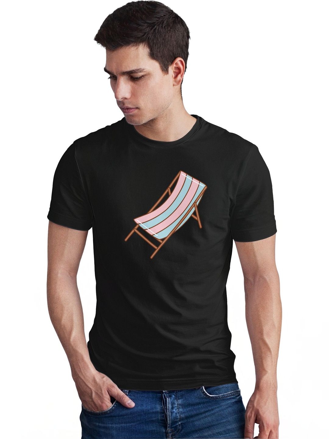Seekbuylove Men Printed Bio Finish T-shirt