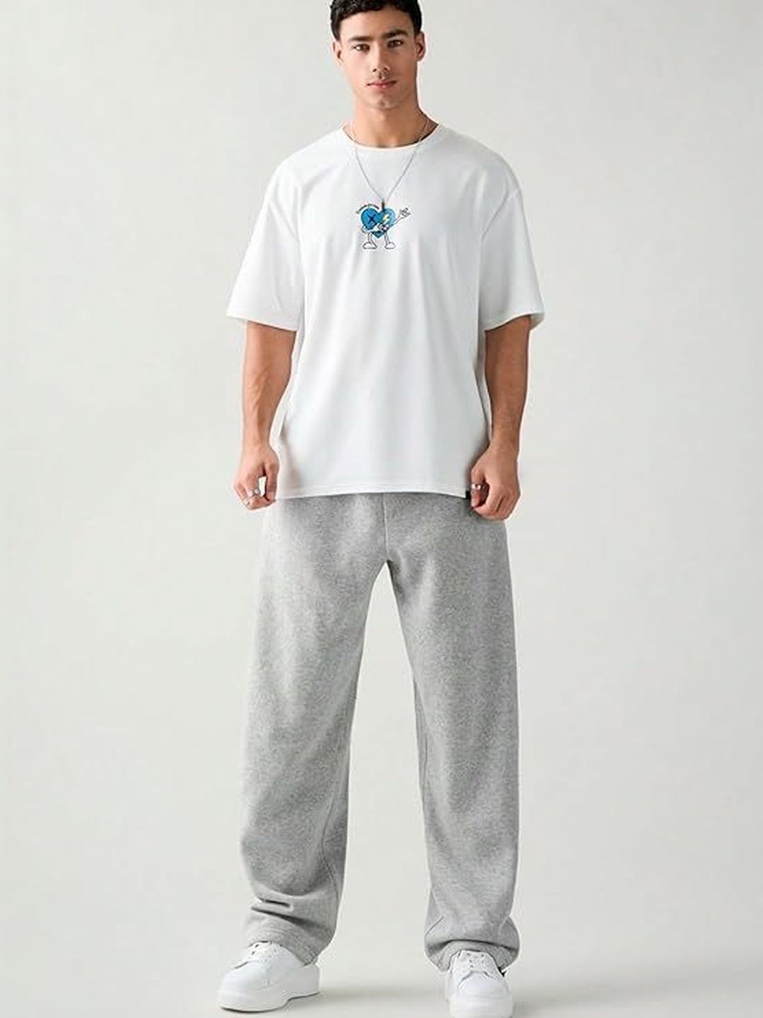 Klowvila Fashion Men Loose Fit High-Rise Trousers