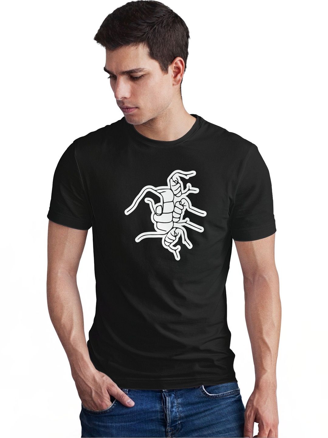 Seekbuylove Men Printed Bio Finish T-shirt