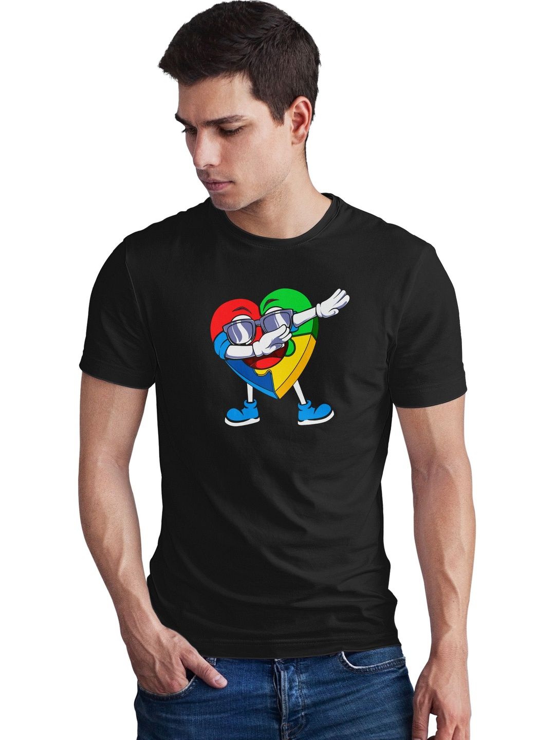 Seekbuylove Men Printed Bio Finish T-shirt