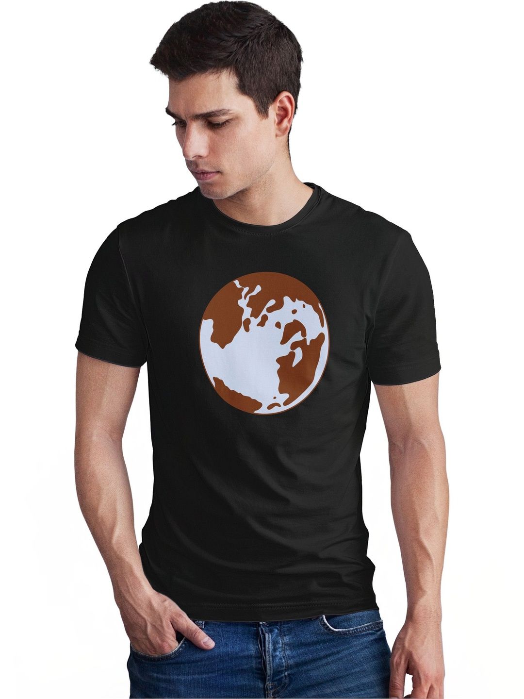 Seekbuylove Men Printed Bio Finish T-shirt