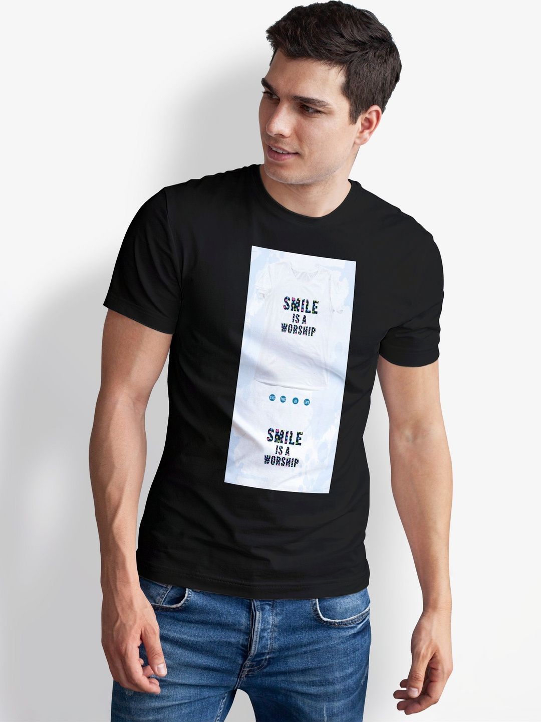 Seekbuylove Men Typography Bio Finish T-shirt