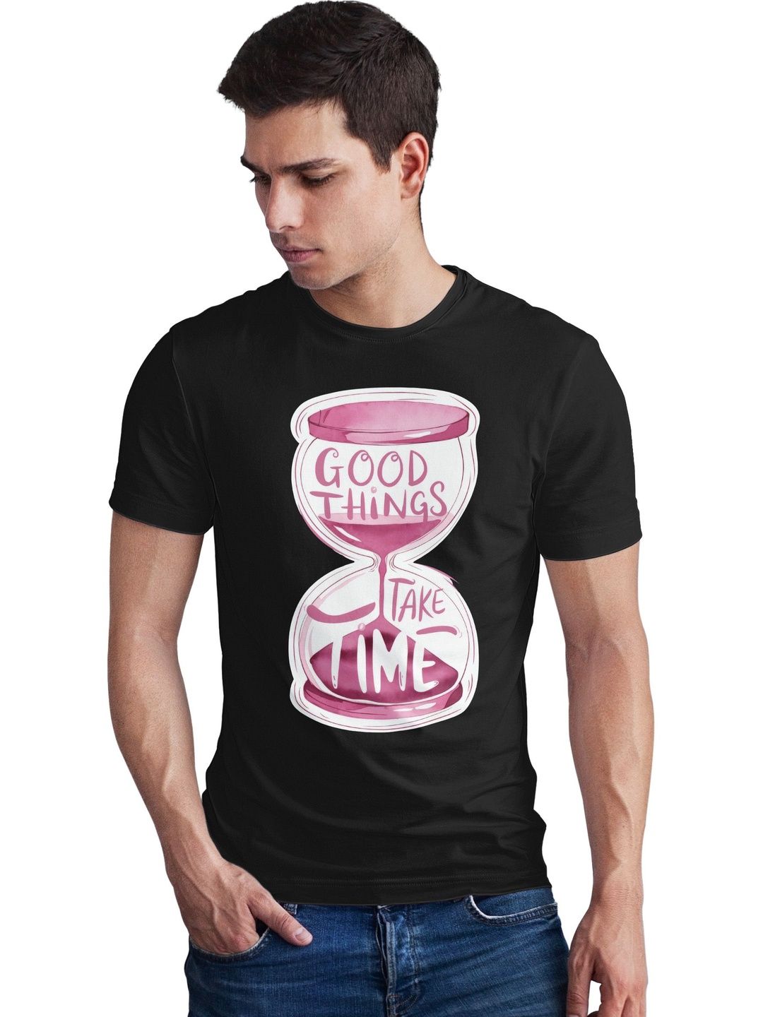 Seekbuylove Men Typography Printed Bio Finish T-shirt