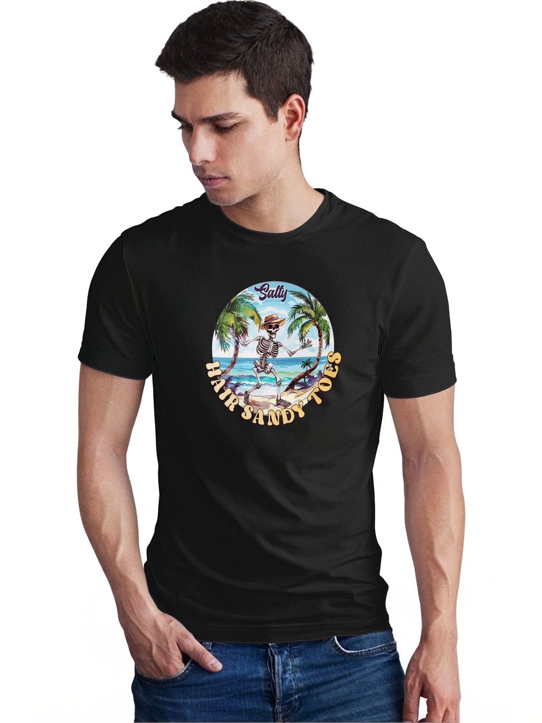 Seekbuylove Men Printed Bio Finish T-shirt