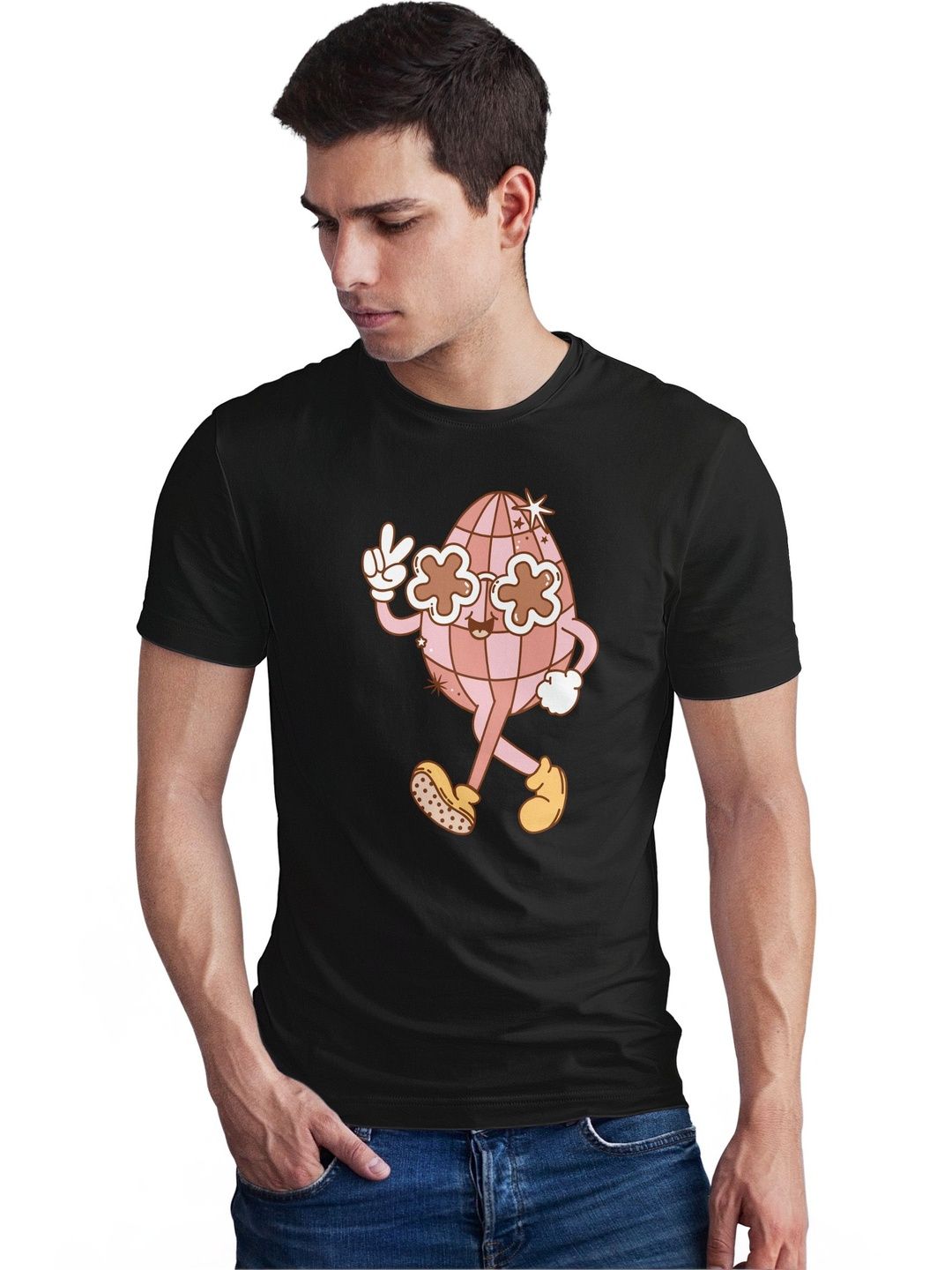 Seekbuylove Men Printed Bio Finish T-shirt