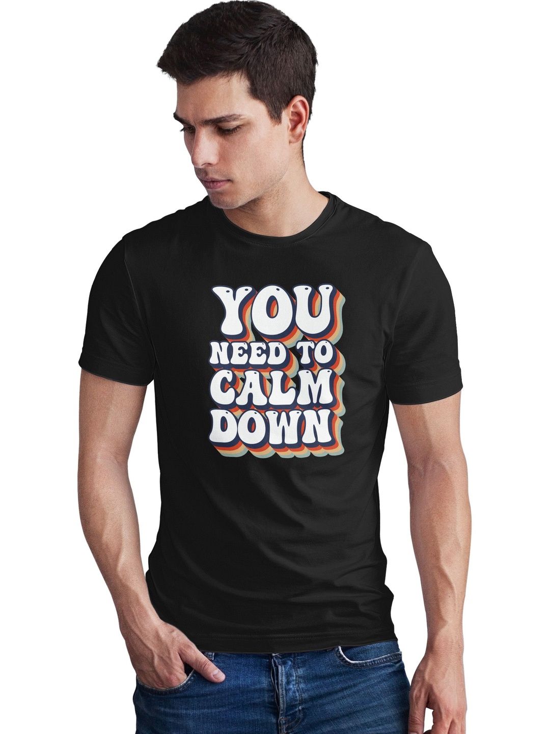 Seekbuylove Men Typography Printed Bio Finish T-shirt