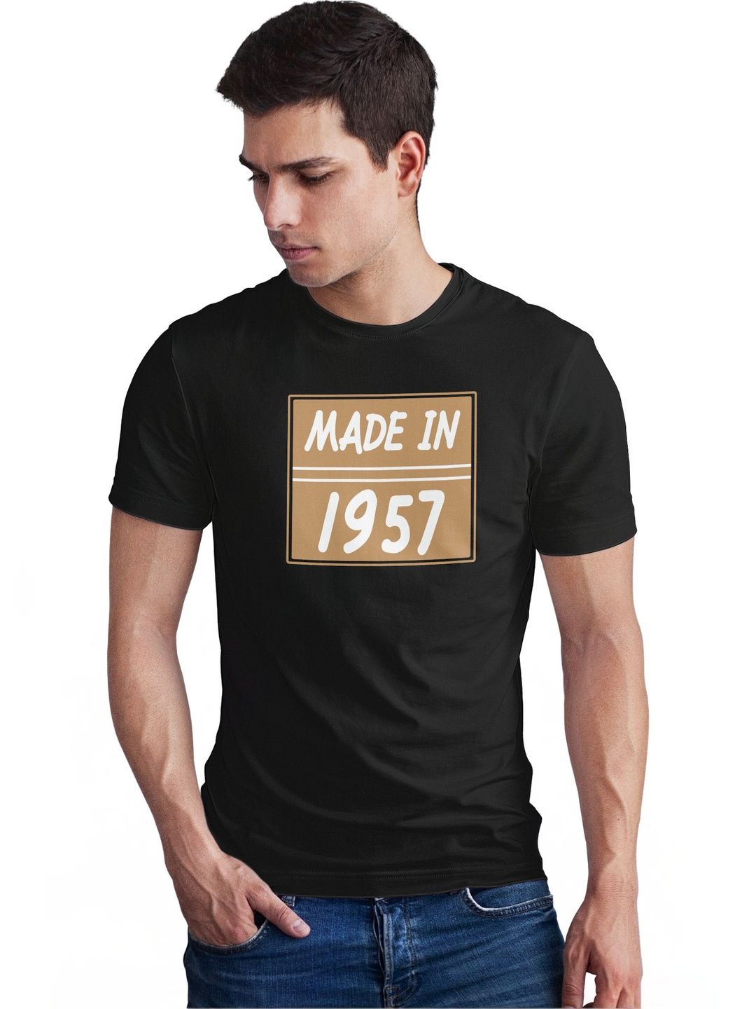 Seekbuylove Men Typography Printed Bio Finish T-shirt