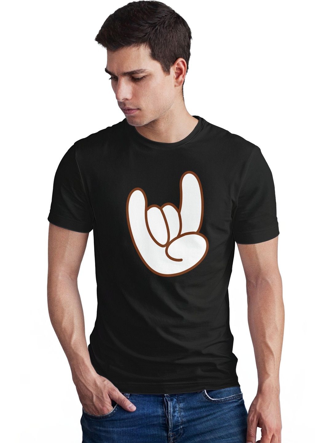 Seekbuylove Men Printed Bio Finish T-shirt