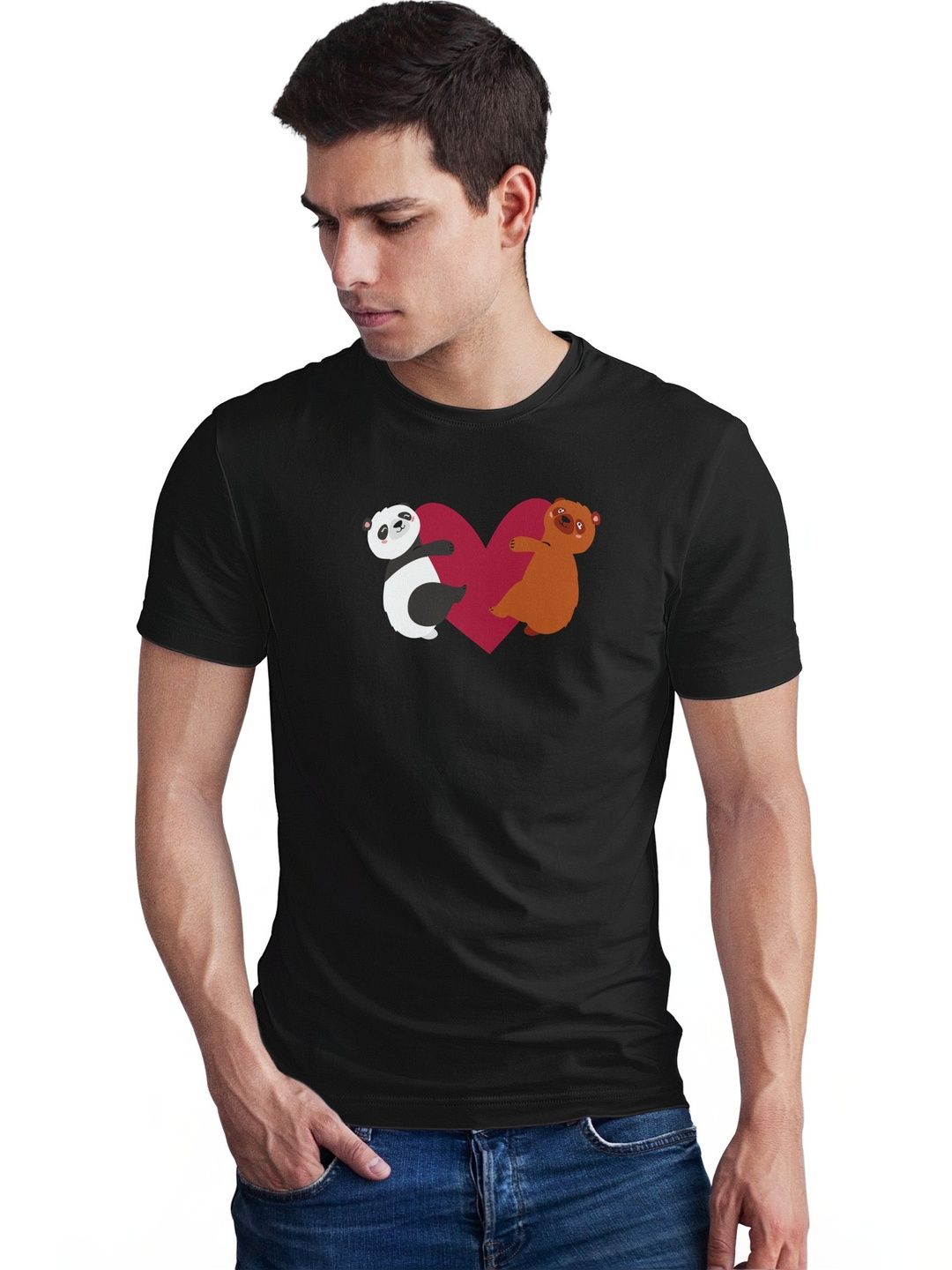 Seekbuylove Men Printed Bio Finish T-shirt