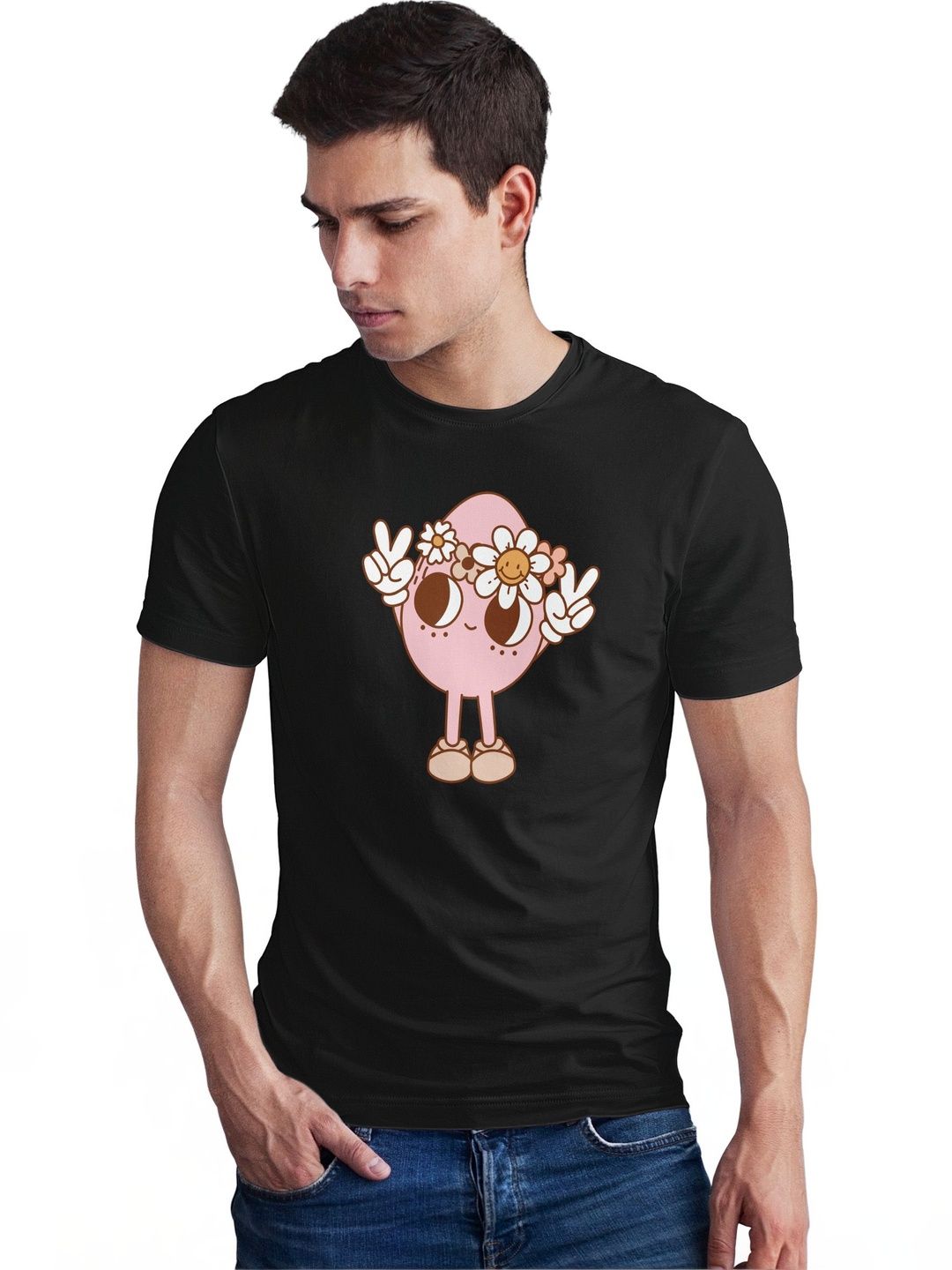 Seekbuylove Men Printed Bio Finish T-shirt