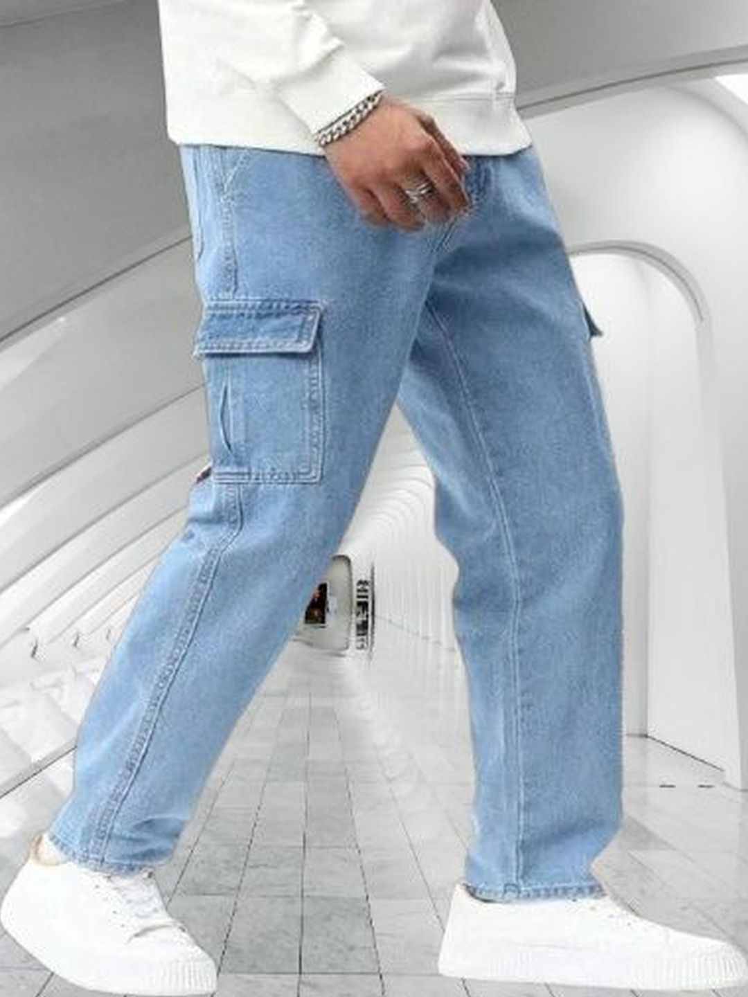 Playfeel Men Loose Mid-Rise Jeans